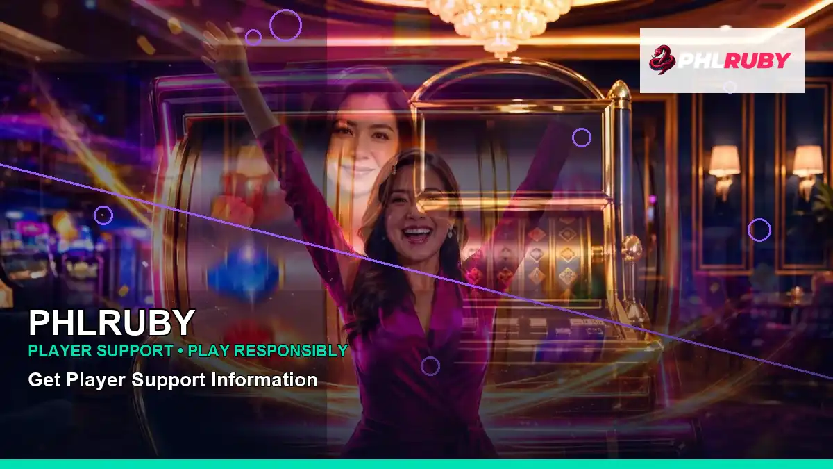 PHLRUBY fantasy online slot games featuring an adult Filipina casino host with a right close-up composition