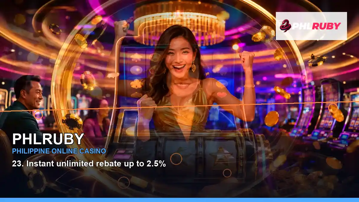 PHLRUBY centered casino cashback rewards highlighting mobile-friendly casino play
