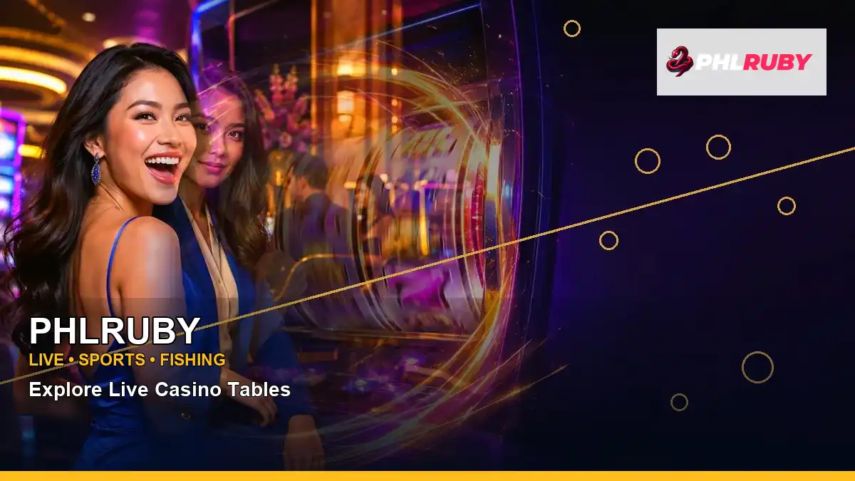 PHLRUBY high-energy lounge VIP casino rewards in a left-framed layout for Philippine players