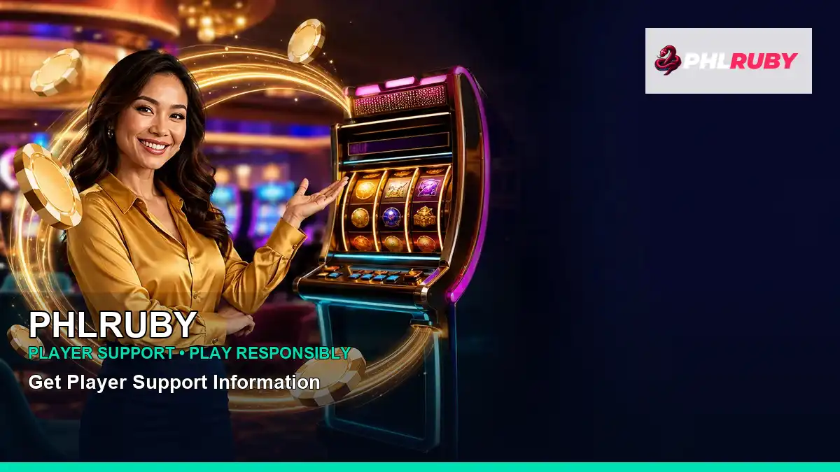 PHLRUBY casino cashback rewards featuring an adult Filipina casino host with a celebratory composition